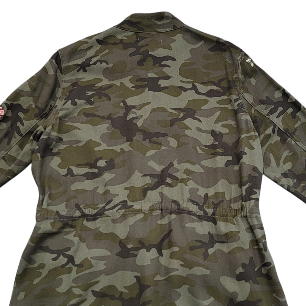 Knox Rose Camo Utility Jacket Embroidered Floral Boho Festival Womens Size XL - Picture 10 of 13